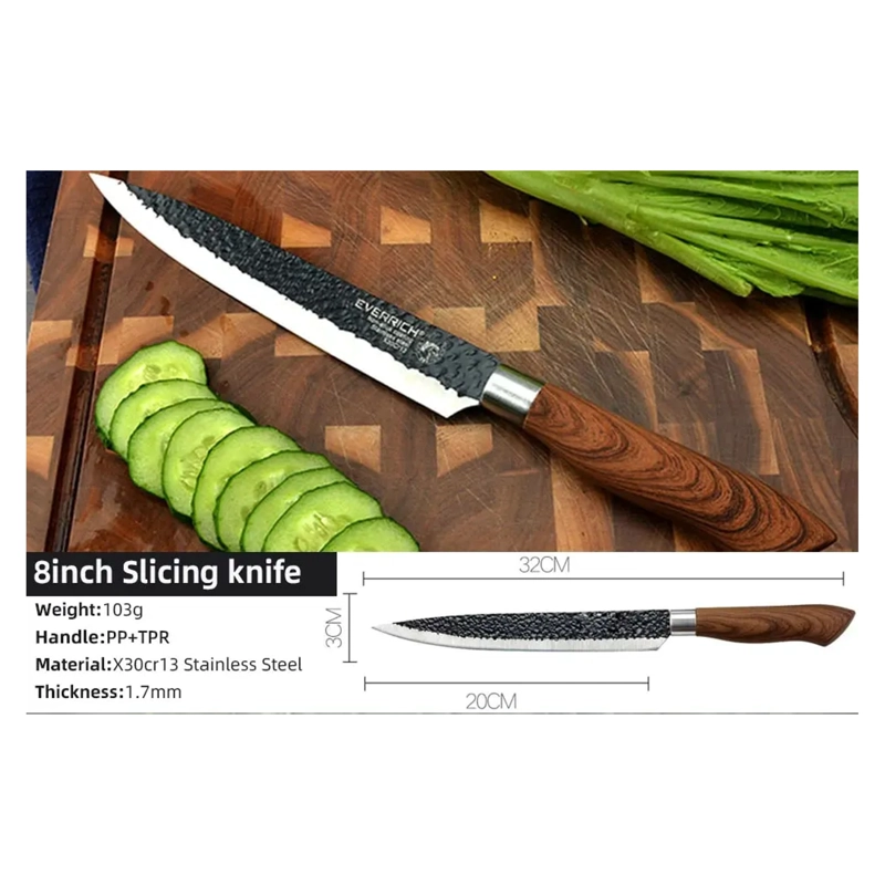 SET CUCHILLOS DE COCINA ASADO ACERO INOXIDABLE FORJADO 6 PCS - 4