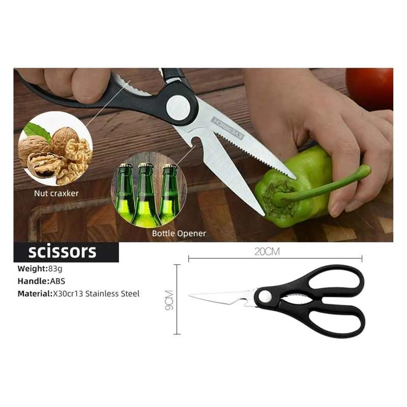 SET CUCHILLOS DE COCINA ASADO ACERO INOXIDABLE FORJADO 6 PCS - 8
