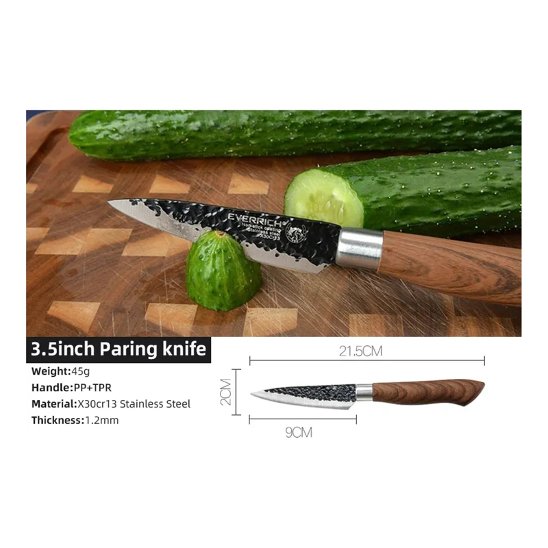 SET CUCHILLOS DE COCINA ASADO ACERO INOXIDABLE FORJADO 6 PCS - 9
