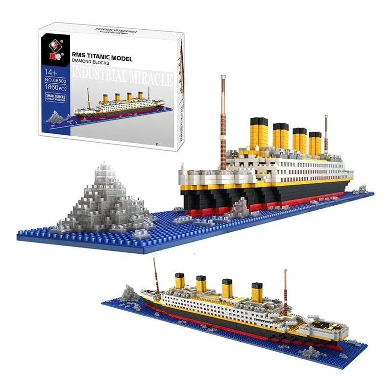 SET DE CONSTRUCCION RMS TITANIC MODEL 3D 1860 PIEZAS - 1