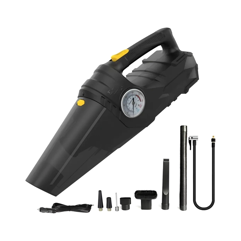 ASPIRADORA AUTOMOVIL 12V 100W COMPRESOR INFLADOR LED 4 EN 1 - 1