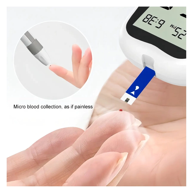GLUCOMETRO DIGITAL MEDIDOR DE GLUCOSA 50 TIRAS Y 50 LANCETAS - 2