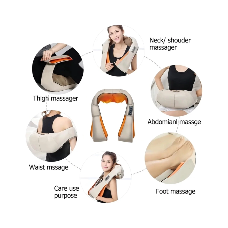MASAJEADOR ELE CTRICO LUMBAR Y CERVICAL CON CALOR E INTENSIDAD AJUSTABLE - 3