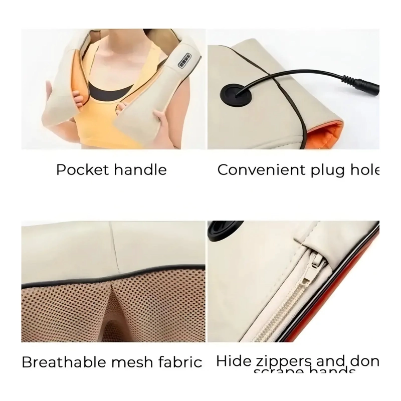 MASAJEADOR ELE CTRICO LUMBAR Y CERVICAL CON CALOR E INTENSIDAD AJUSTABLE - 5