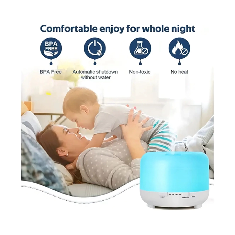 HUMIDIFICADOR ULTRASONICO HUMIFICADOR AIRE DIFUSOR 500ML - 5