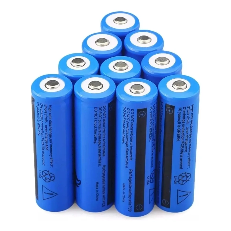 X10 BATERIAS 18650 RECARGABLES 3.7V 6800MAH PARA LINTERNA - 3