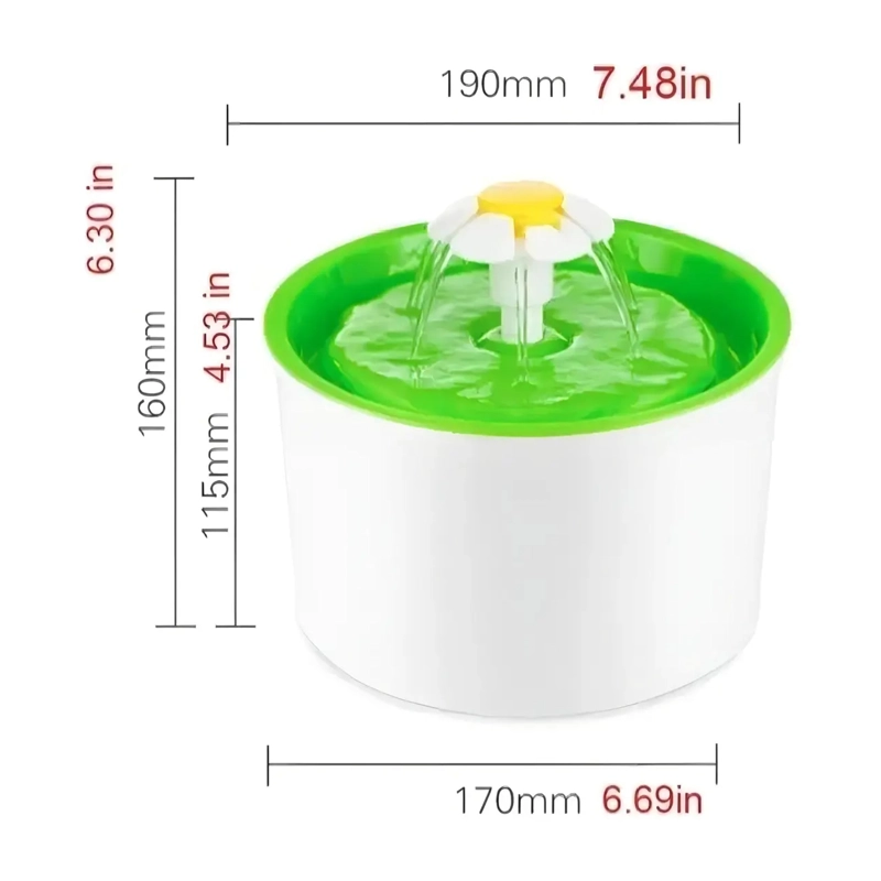 BEBEDERO ELE CTRICO DE AGUA 1.6LTS PARA PERROS Y GATOS - 4