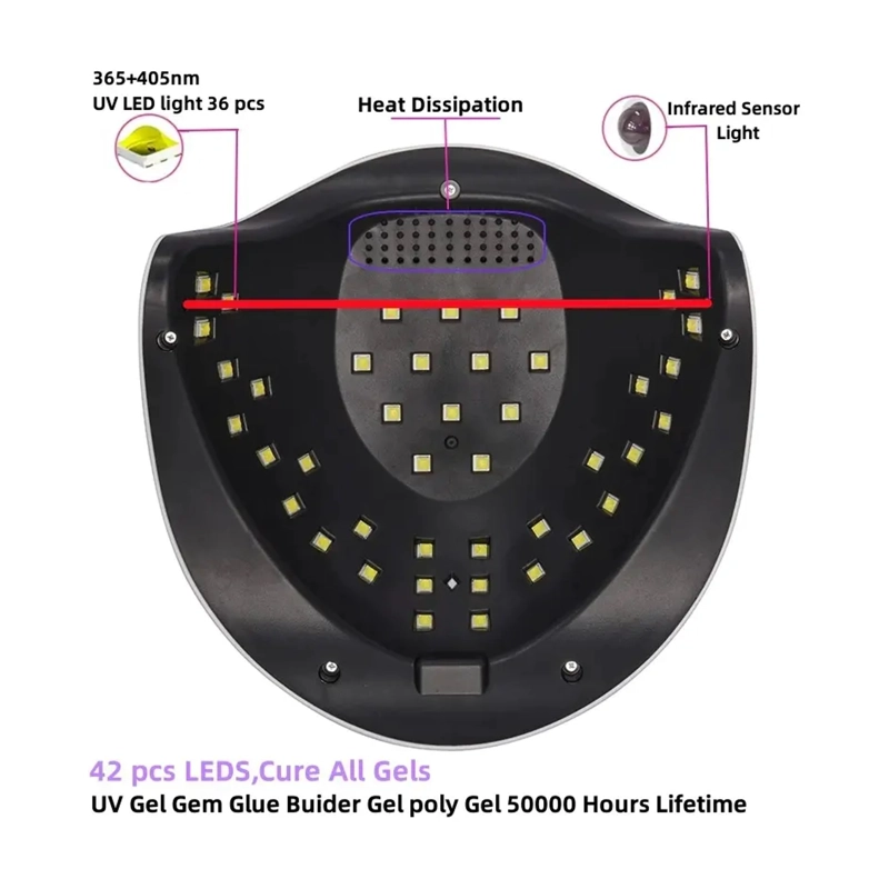 SECADOR UÑA UV LED LAMPARA MANICURE LCD PROFESIONAL 300W - 3
