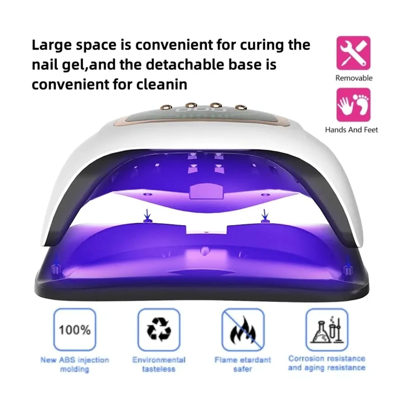 SECADOR UÑA UV LED LAMPARA MANICURE LCD PROFESIONAL 300W - 5