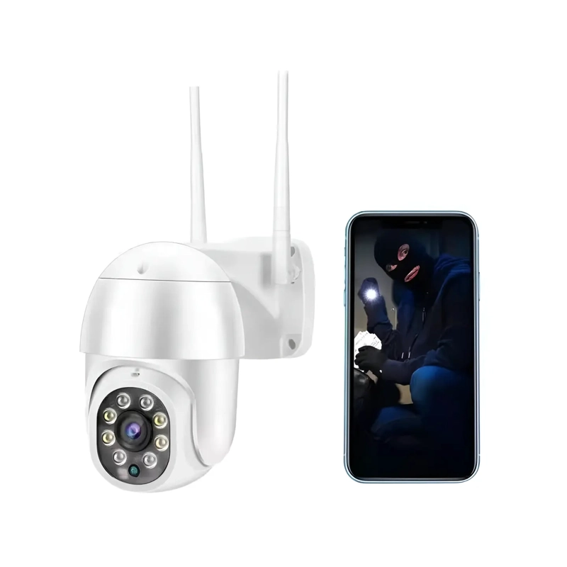 SMART CAMARA IP WIFI ALARMA EXTERIOR ANTI AGUA IP66 - 1