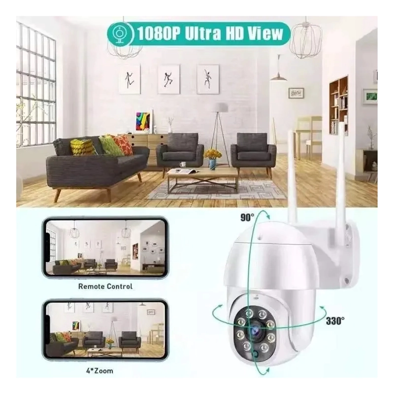 SMART CAMARA IP WIFI ALARMA EXTERIOR ANTI AGUA IP66 - 2