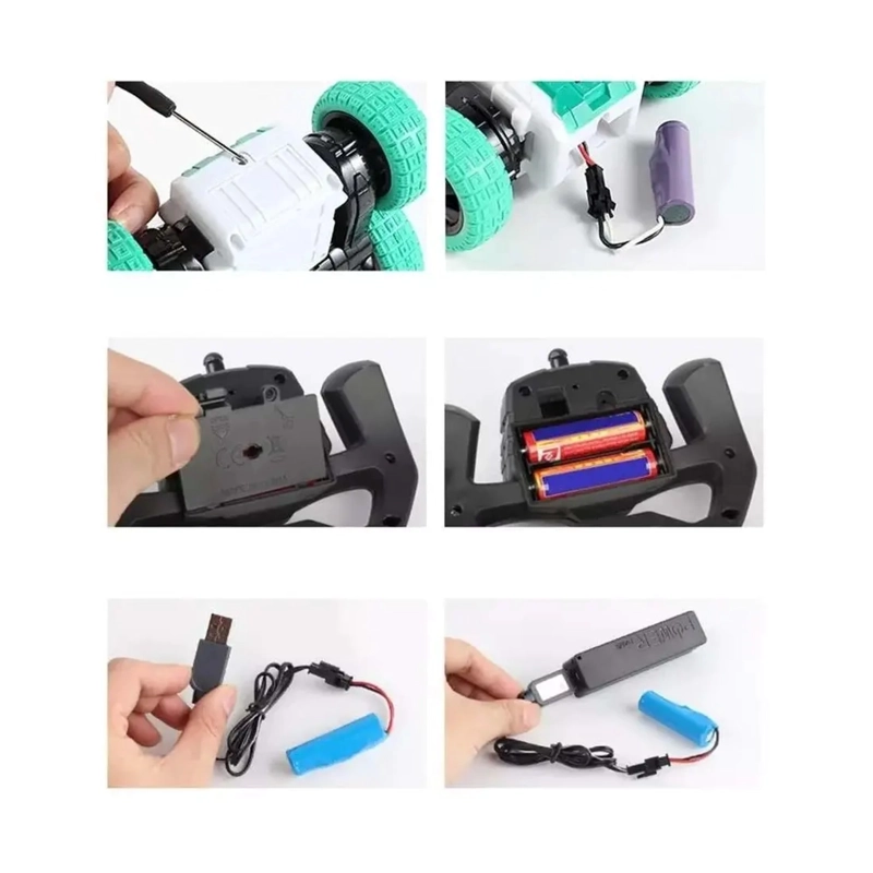 AUTO LOCO CRAZY CAR LUCES CONTROL REMOTO ACROBATICO 360 - 3
