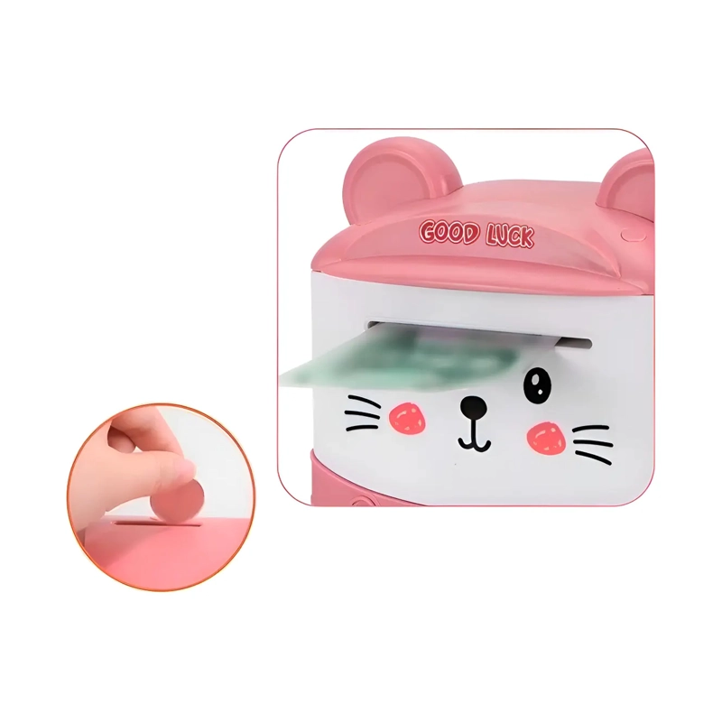 ALCANCIA GATO AHORRO AUTOMATICA CONTRASEÑA SONIDO Y HUELLA - 5