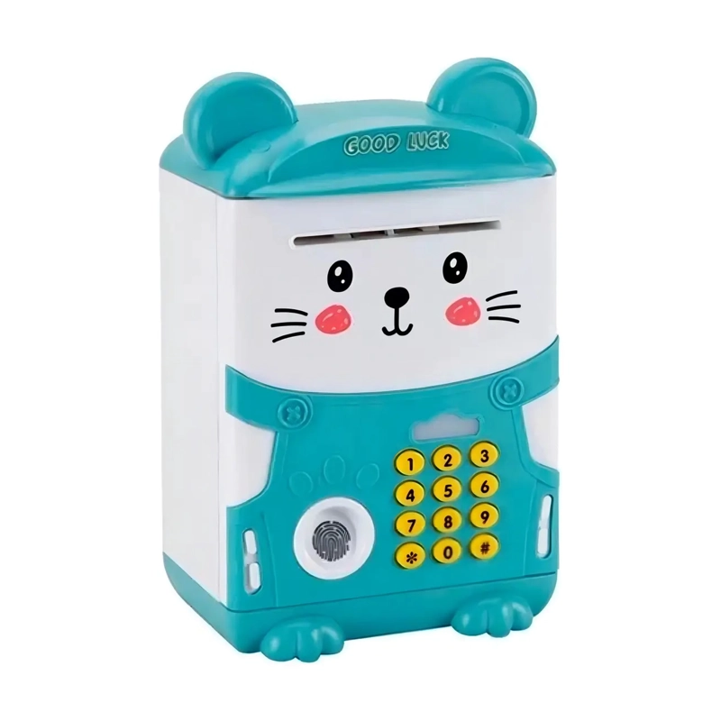 ALCANCIA GATO AHORRO AUTOMATICA CONTRASEÑA SONIDO Y HUELLA - 1