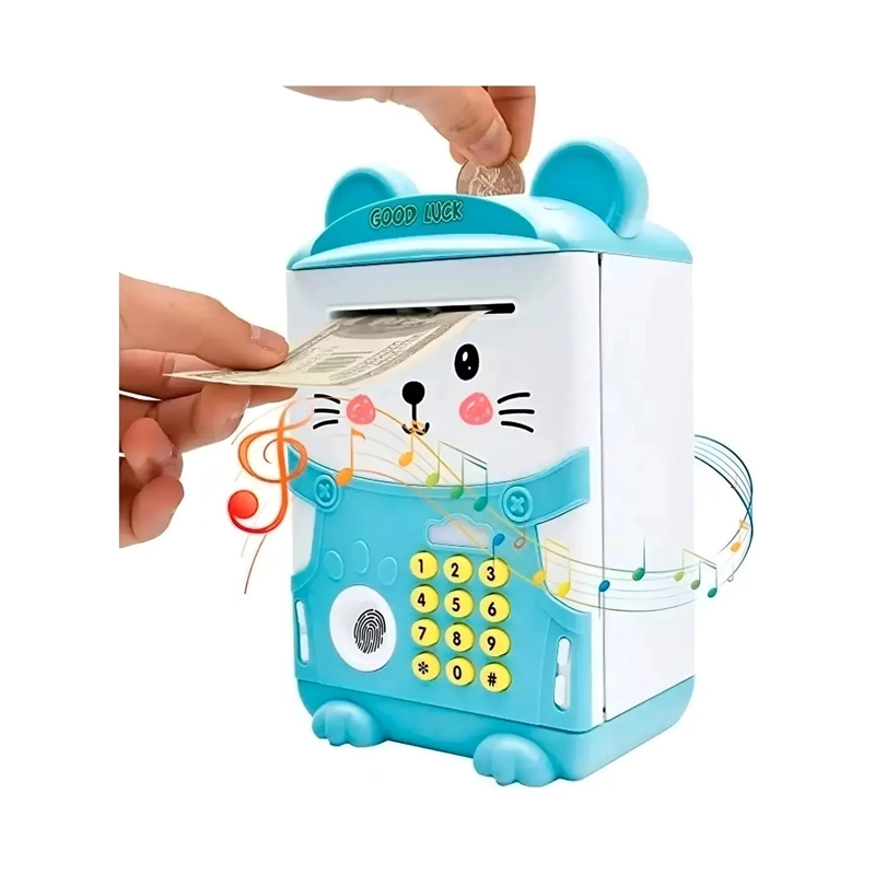 ALCANCIA GATO AHORRO AUTOMATICA CONTRASEÑA SONIDO Y HUELLA - 2