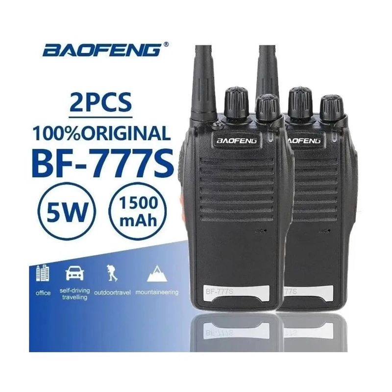 KIT 2 RADIO TRANSMISOR WALKIE BAOFENG 777S + 2 MANOS LIBRES - 3