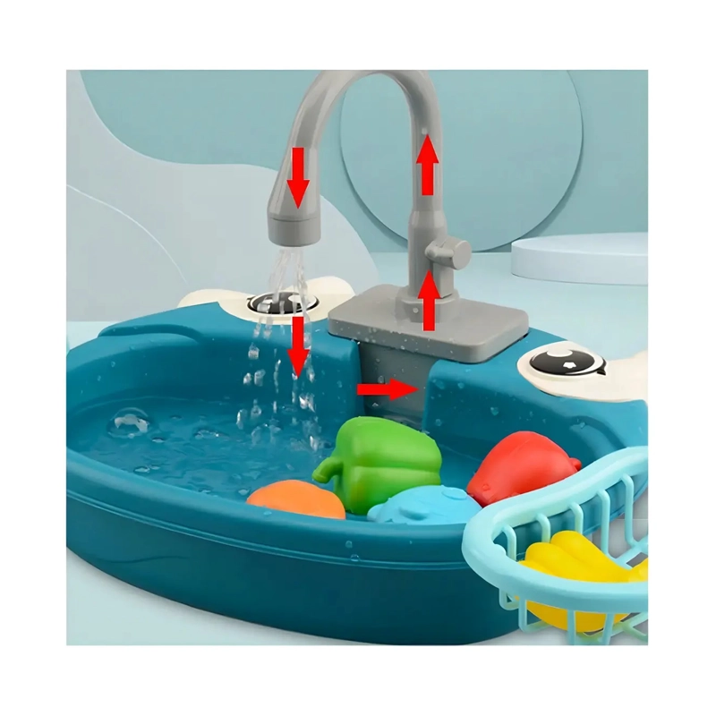 JUGUETE FREGADERO DE COCINA PARA NIÑOS CON AGUA Y ACCESORIOS - 5