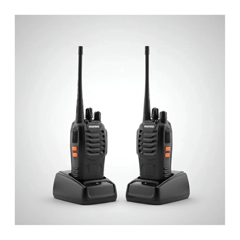 WALKIE TALKIE BF-888S RADIO TRANSMISOR PACK DUOS RECARGABLE USB CON LINTERNA LED - 5