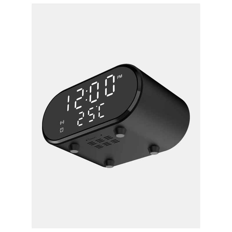 CARGADOR INALAMBRICO RELOJ DESPERTADOR TERMOMETRO - 3