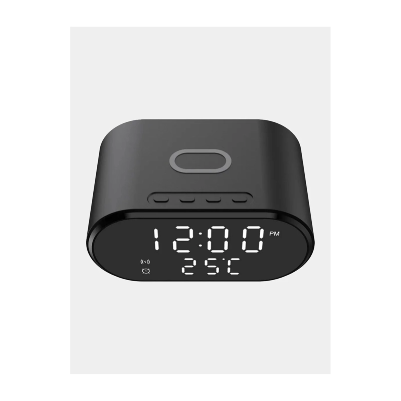 CARGADOR INALAMBRICO RELOJ DESPERTADOR TERMOMETRO - 4