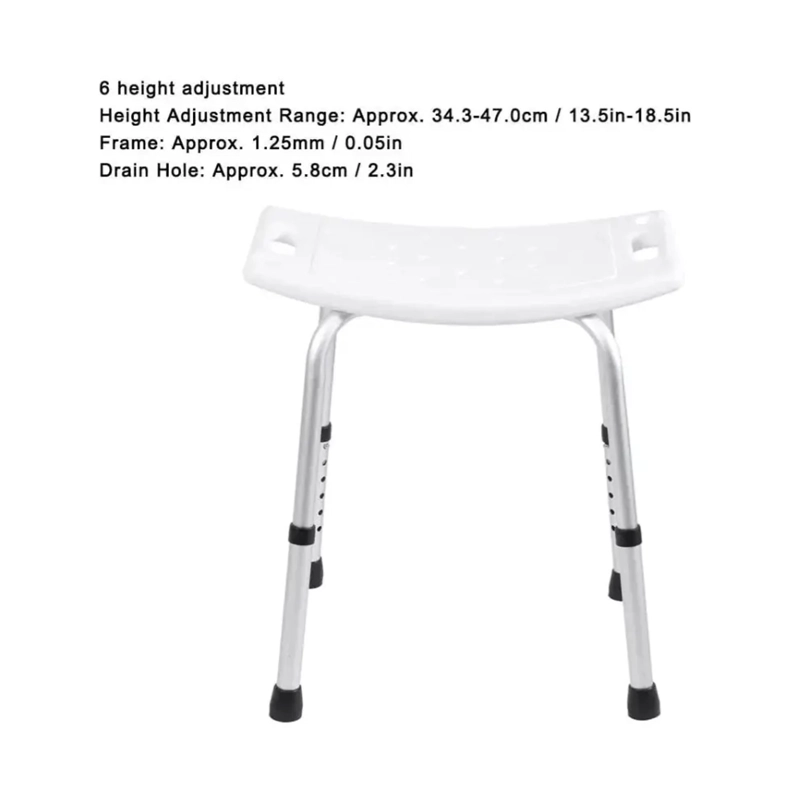 SILLA BAÑO AJUSTABLE ANTIDESLIZANTE SOPORTE DUCHA 130 KG - 3