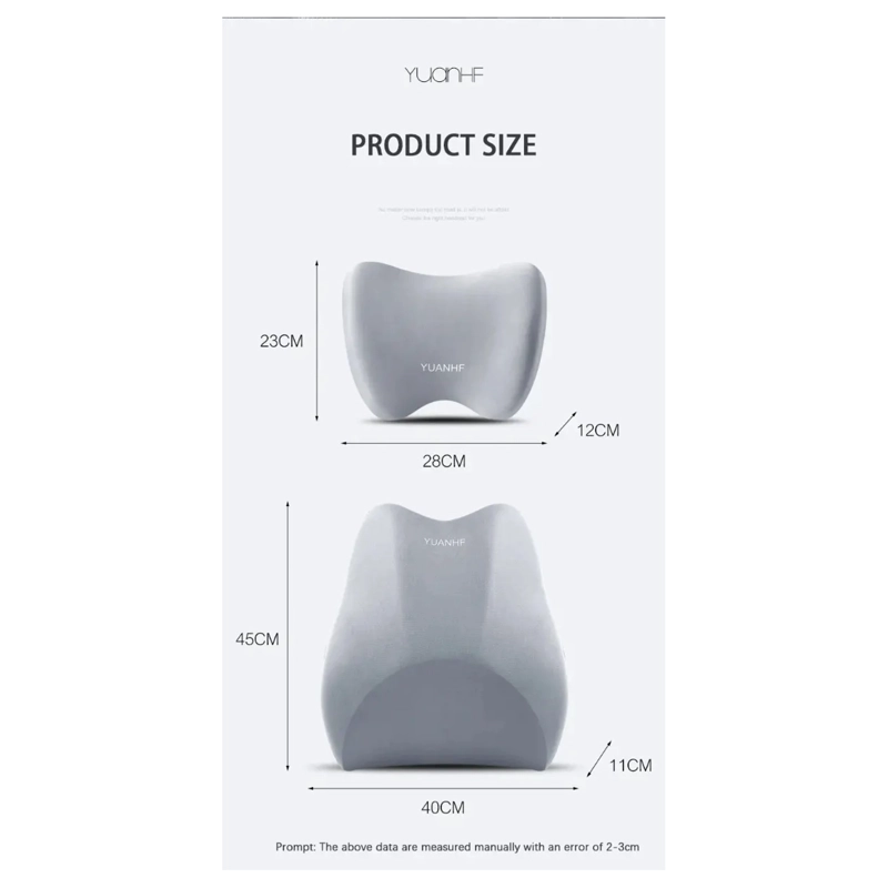KIT ALMOHADA COJIN CUELLO CERVICAL VIAJE AUTO HOGAR - 5
