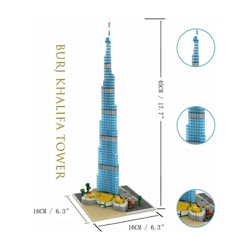 SET DE CONSTRUCCION BURJ KHALIFA MINI 3D 1681 PIEZAS - 2