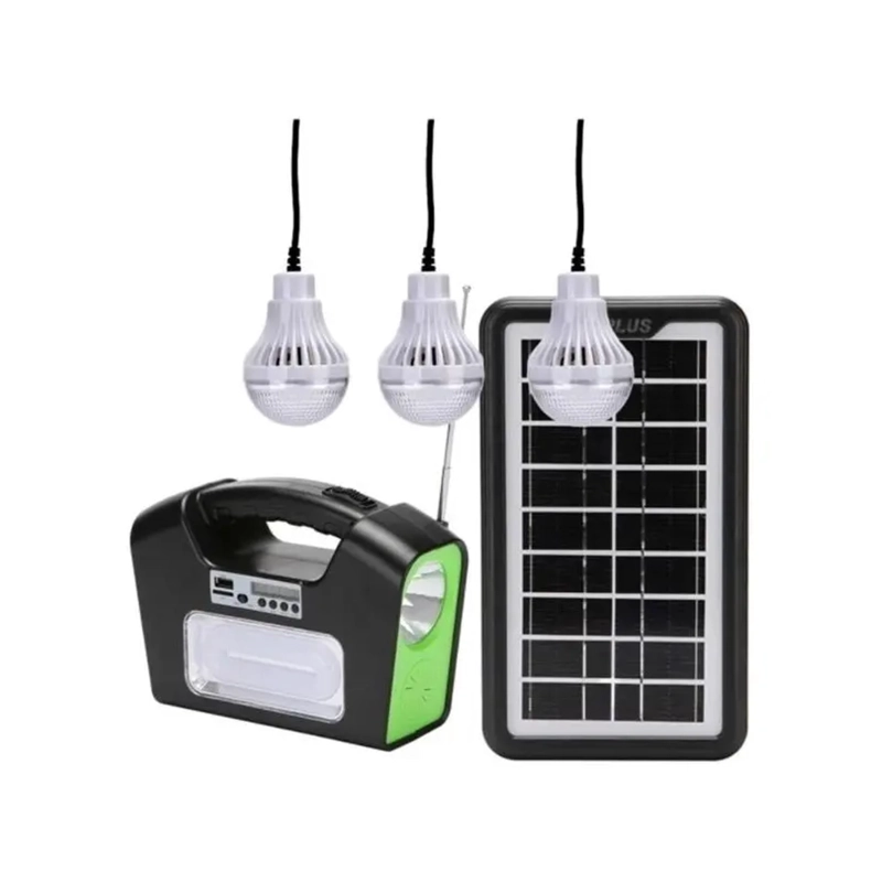 KIT SOLAR CAMPING LAMPARA LED GD-16 6V RECARGABLE BLUETOOTH - 5