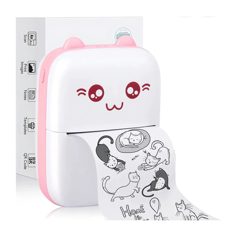 MINI IMPRESORA PORTATIL GATITA BLUETOOTH 200DPI - 1
