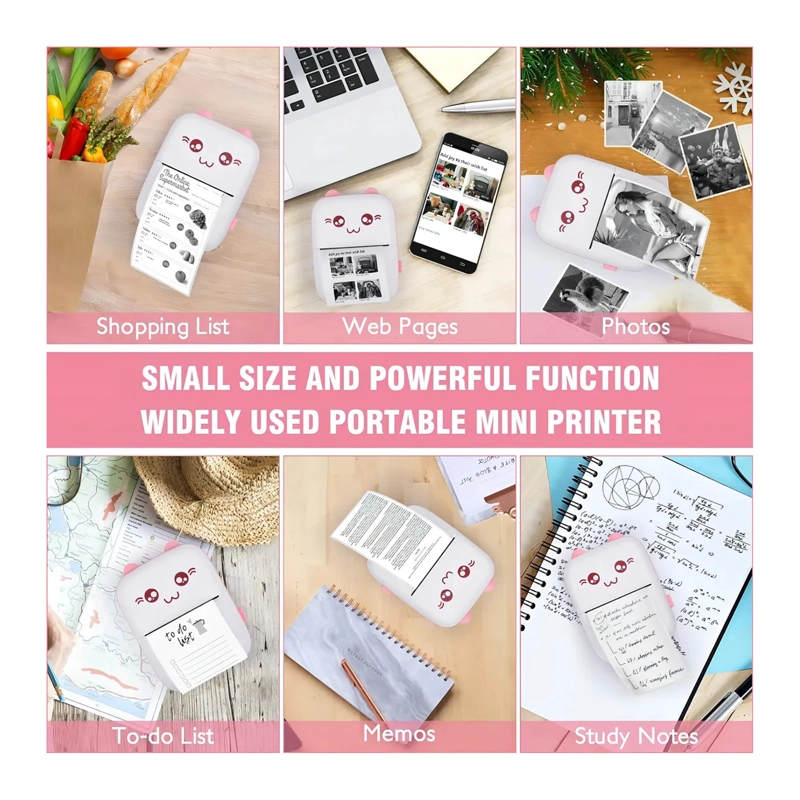 MINI IMPRESORA PORTATIL GATITA BLUETOOTH 200DPI - 6