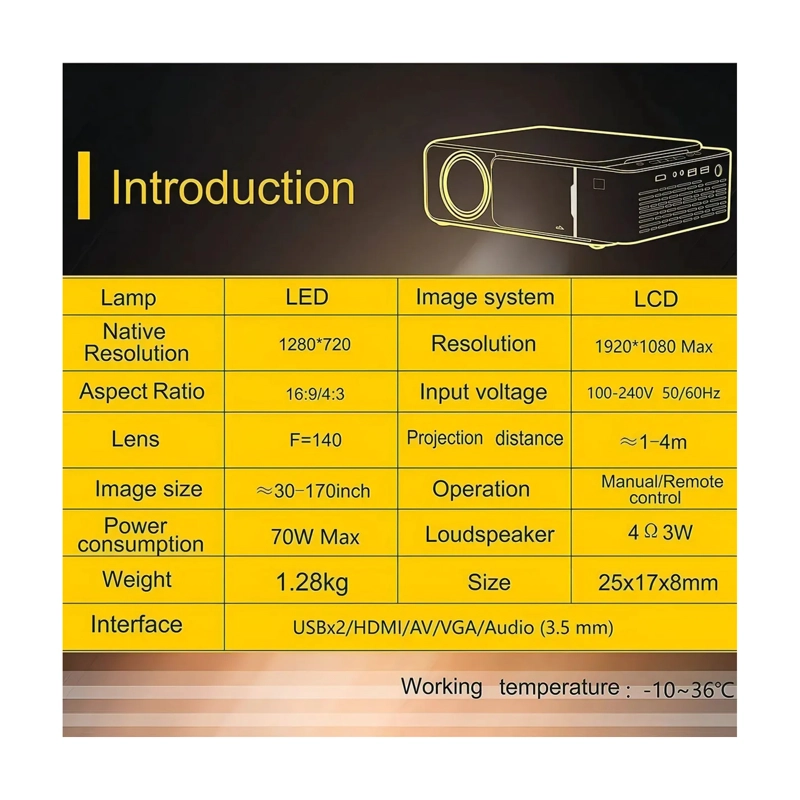 PROYECTOR MINI T5 6500LM - 5