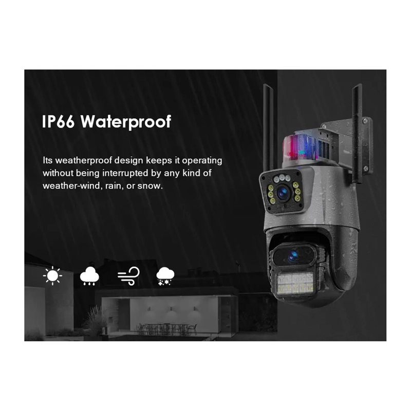 CAMARA VIGILANCIA WIFI EXTERIOR 2K 4MP DOBLE LENTE ALARMA - 6