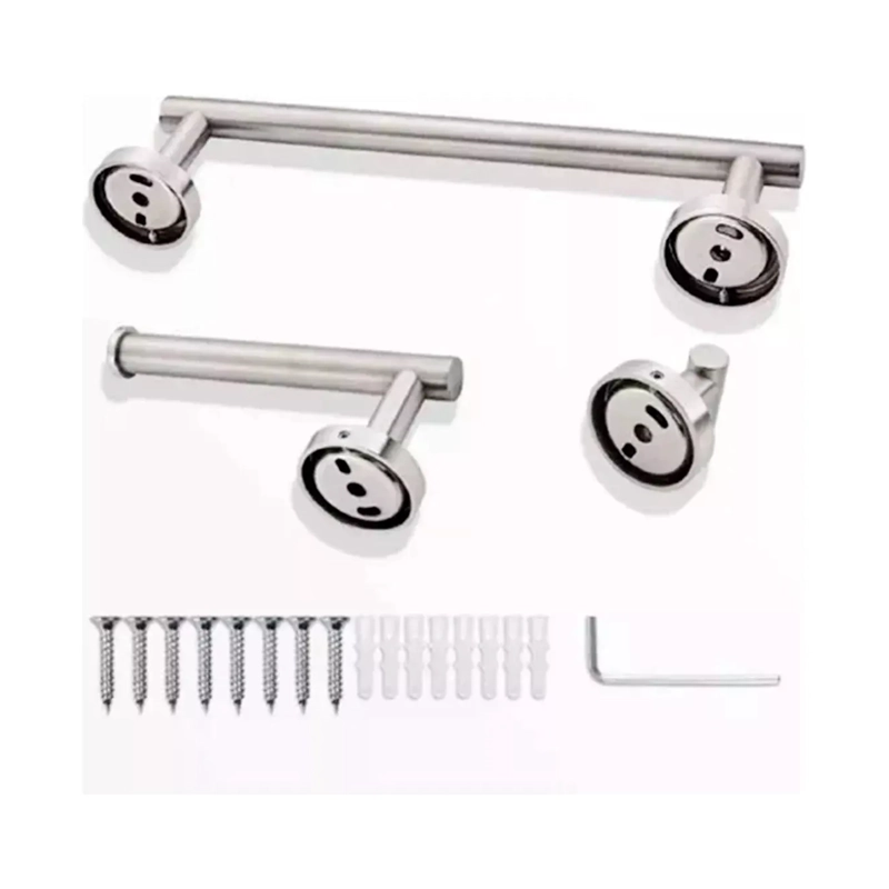 SET DE 5 ACCESORIOS DE BAÑO ACERO INOXIDABLE - 4