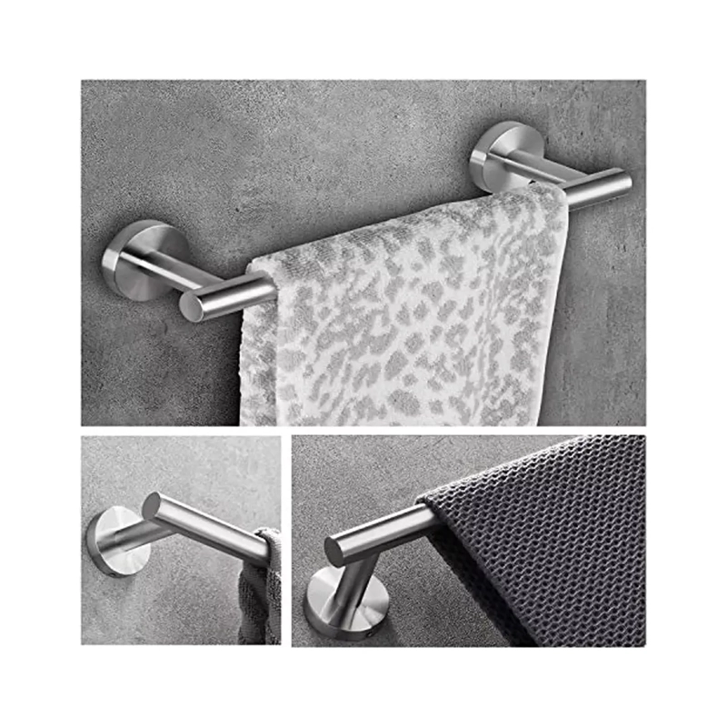 SET DE 5 ACCESORIOS DE BAÑO ACERO INOXIDABLE - 5