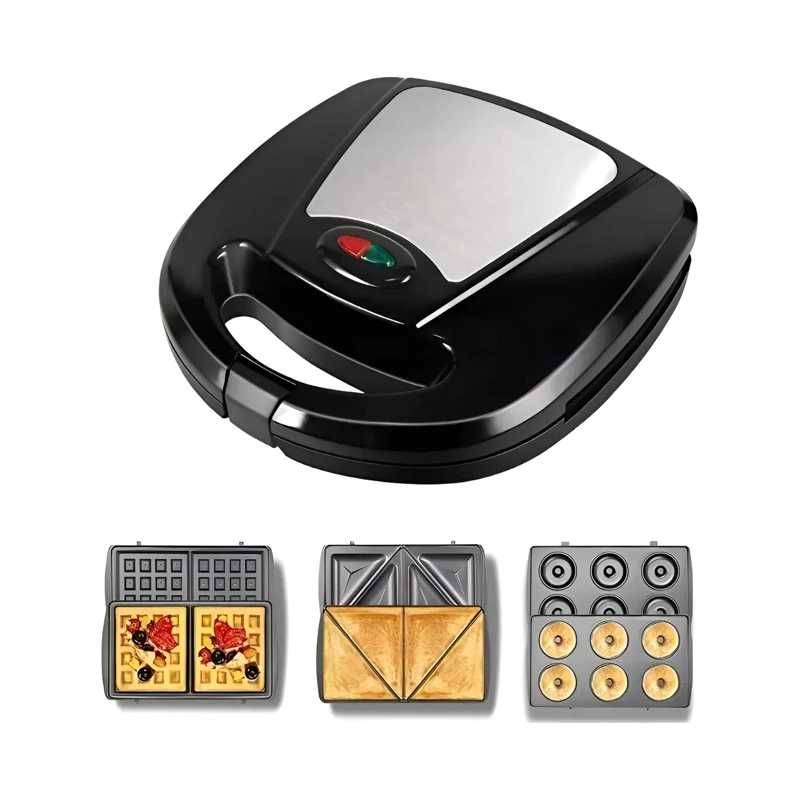 WAFLERA ELE CTRICA 3 EN 1 WAFLES DONAS SANDWICH PREMIUM PRO