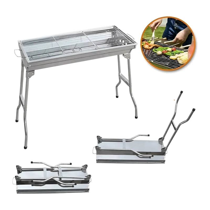 ESTUFA PARRILLA PARRILLERA PLEGABLE BARBACOA ASADO PORTATIL - 4