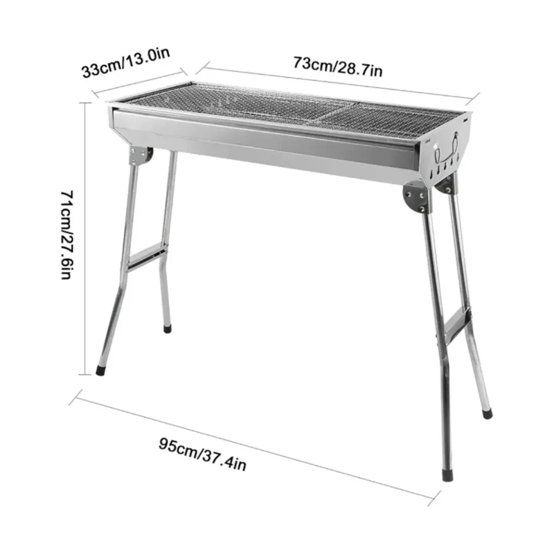 ESTUFA PARRILLA PARRILLERA PLEGABLE BARBACOA ASADO PORTATIL - 5