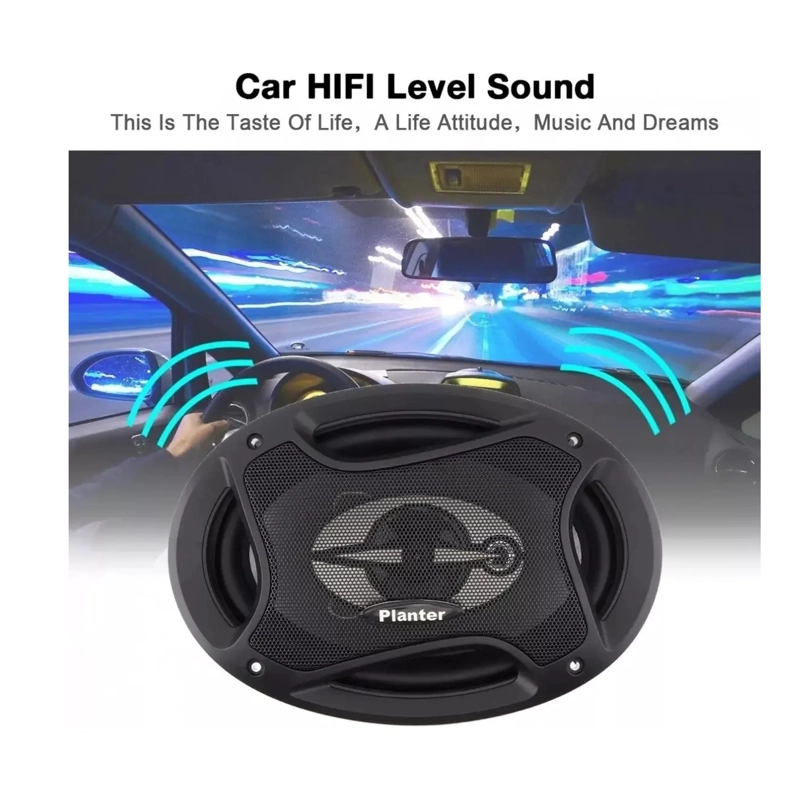 KIT 2 PARLANTES AUTO 6X9 OVALADOS 1000W COAXIAL 3 VIAS - 5