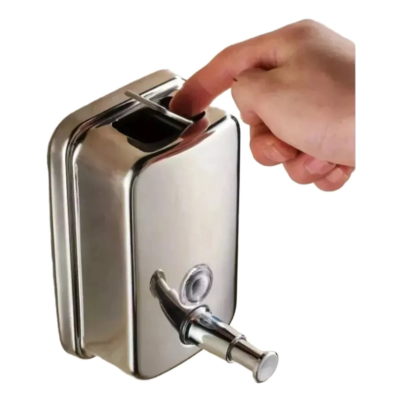 DISPENSADOR JABON ACERO INOXIDABLE 800ML DE PARED - 2