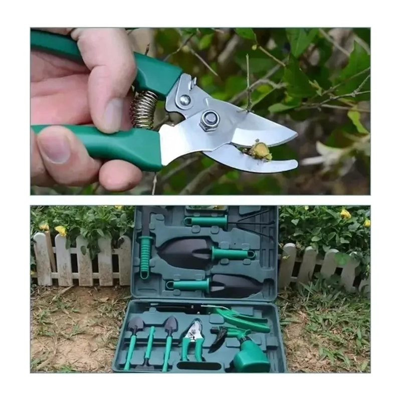 KIT JARDINERIA HERRAMIENTAS RASTRILLO PASTO TIJERA DE PODA - 4