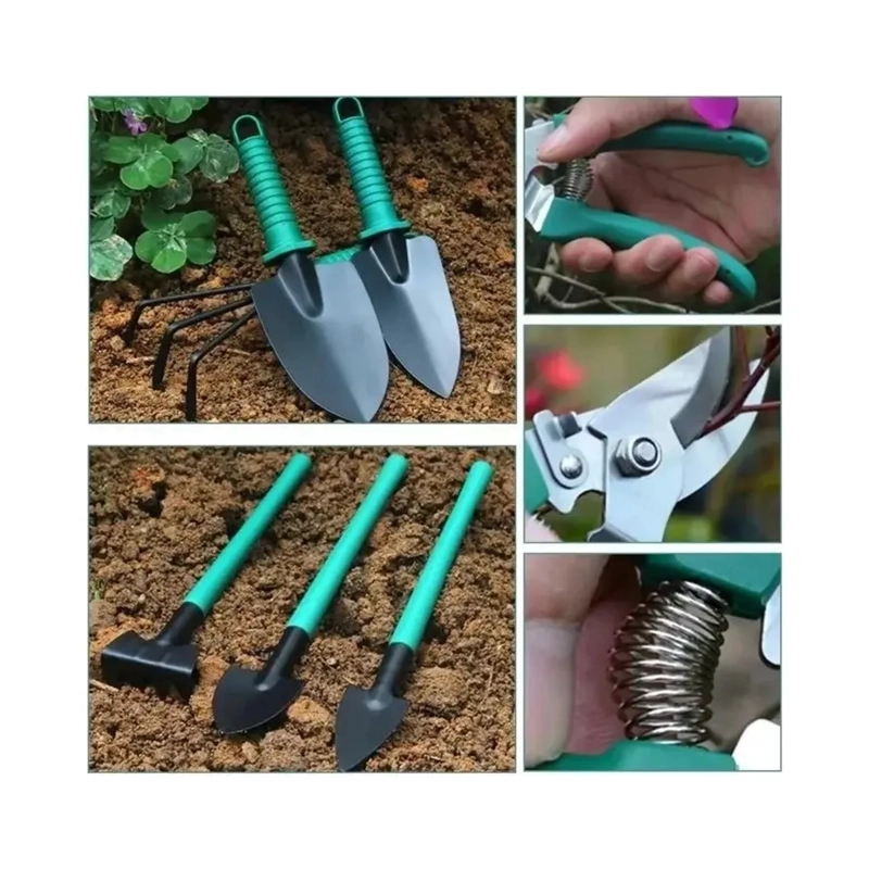KIT JARDINERIA HERRAMIENTAS RASTRILLO PASTO TIJERA DE PODA - 6