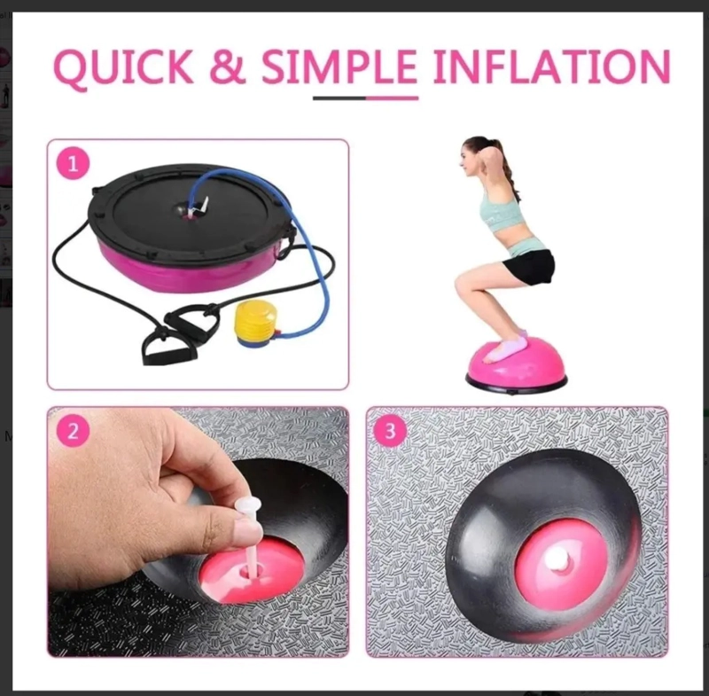 BALON BOSU GYM PELOTA YOGA SEMIESFERA DE RESISTENCIA - 2