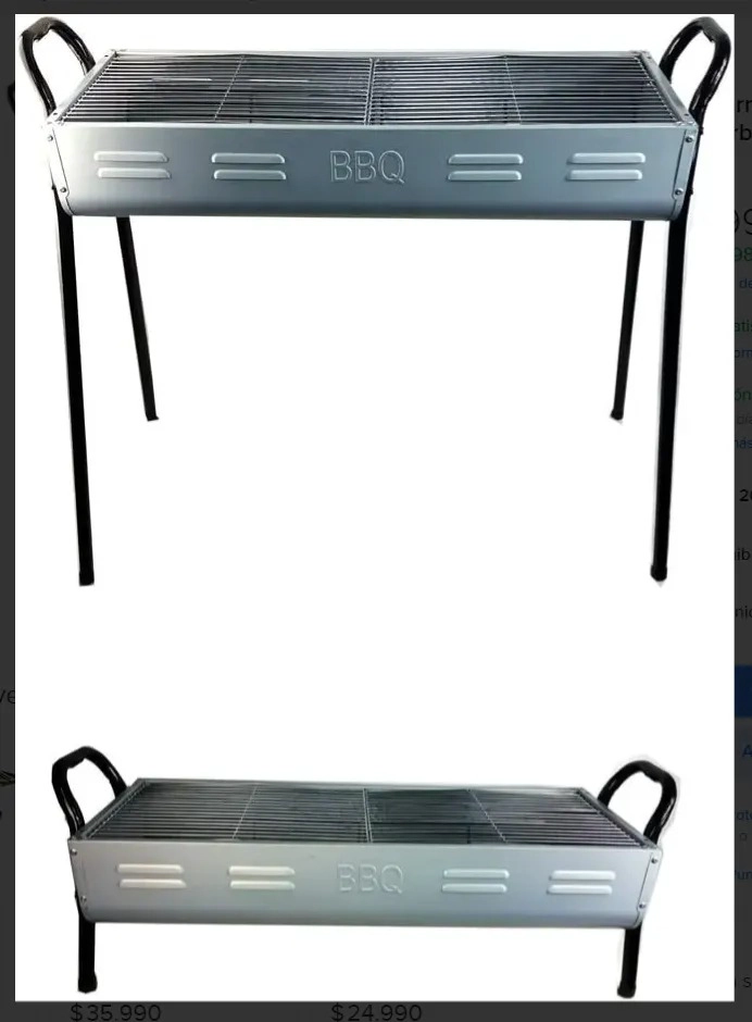 ESTUFA PARRILLA PARRILLERA PLEGABLE BARBACOA 2 EN 1 PORTATIL - 2