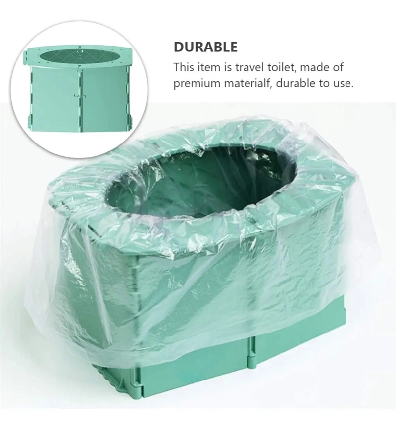 BAÑO PLEGABLE PORTATIL PARA CAMPING MAS BOLSAS NIÑOS VIAJE - 2