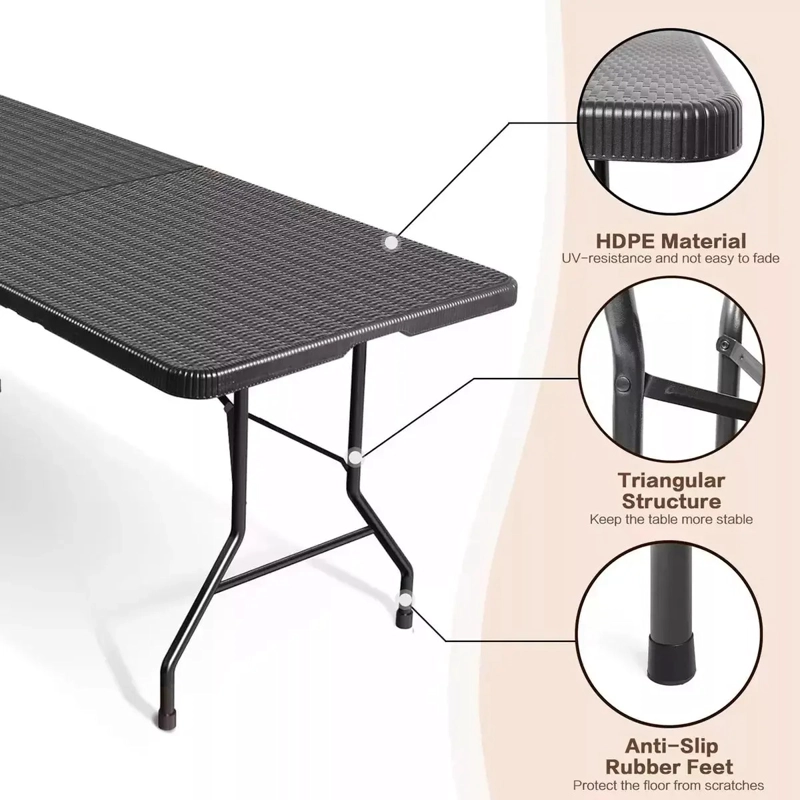 MESA PLEGABLE TIPO MALETA 1.80 MTS PORTATIL - 2