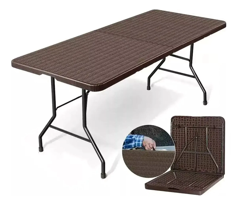 MESA PLEGABLE TIPO MALETA 1.80 MTS PORTATIL TERRAZA - 2