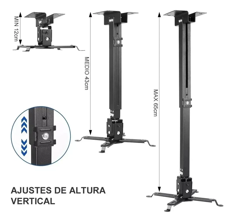 SOPORTE PARA PROYECTOR CON BRAZO A TECHO PARED 3 EN 1 - 2