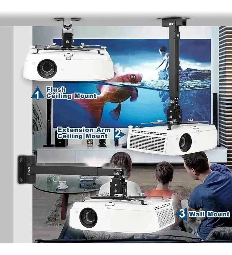 SOPORTE PARA PROYECTOR CON BRAZO A TECHO PARED 3 EN 1 - 3