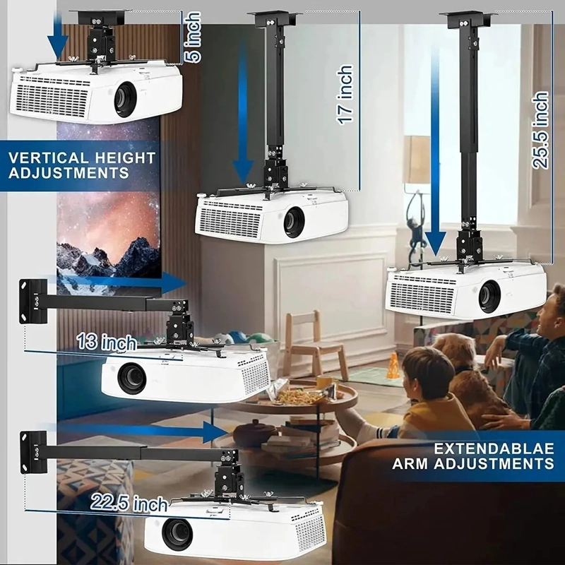 SOPORTE PARA PROYECTOR CON BRAZO A TECHO PARED 3 EN 1 - 4