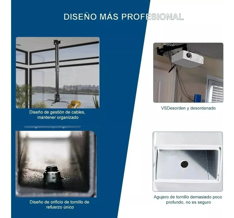 SOPORTE PARA PROYECTOR CON BRAZO A TECHO PARED 3 EN 1 - 5
